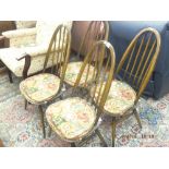 A set of four Ercol chairs