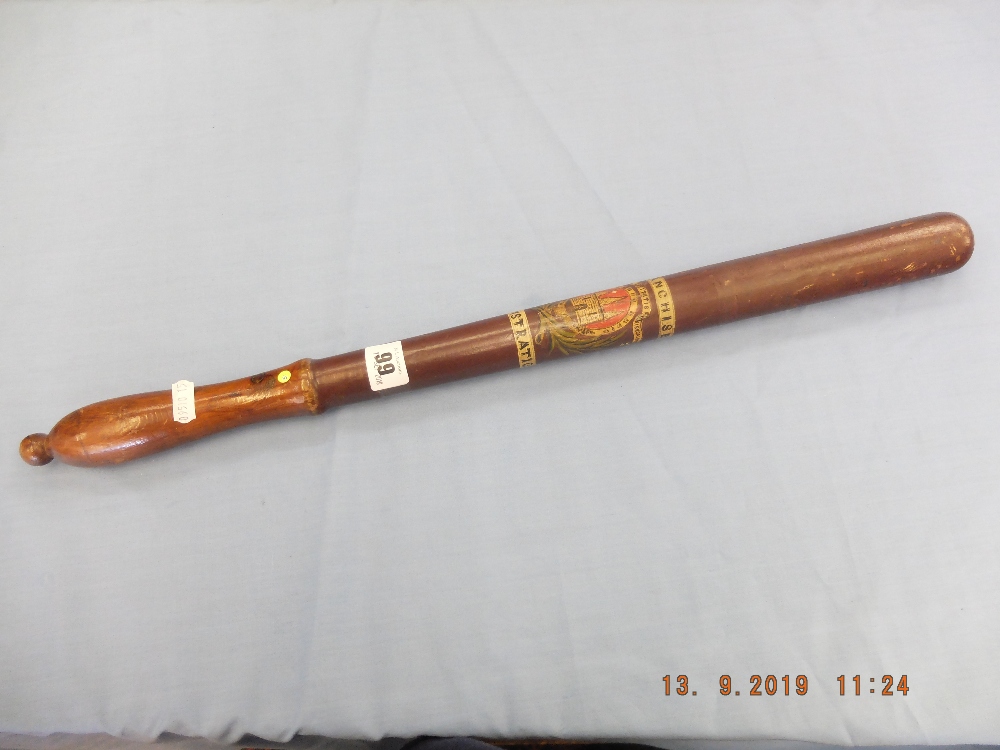 A Victorian turned pine long truncheon , - Image 7 of 7