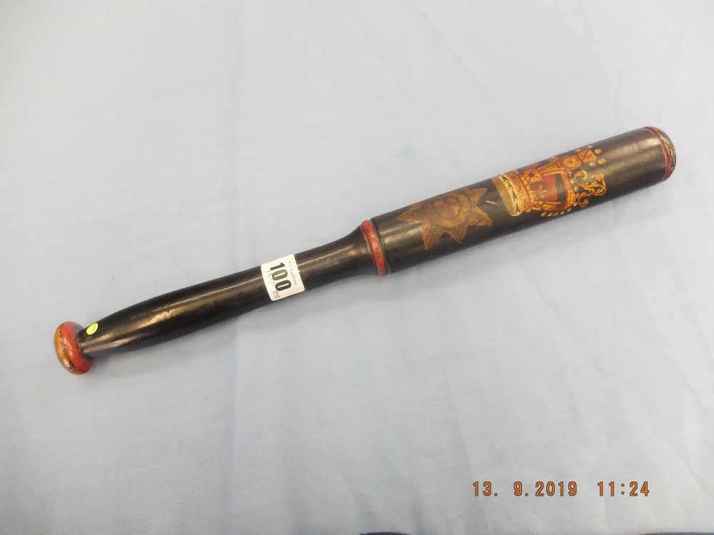 A Victorian truncheon painted with crown over a eight pointed star with cross within a circle - Image 7 of 7