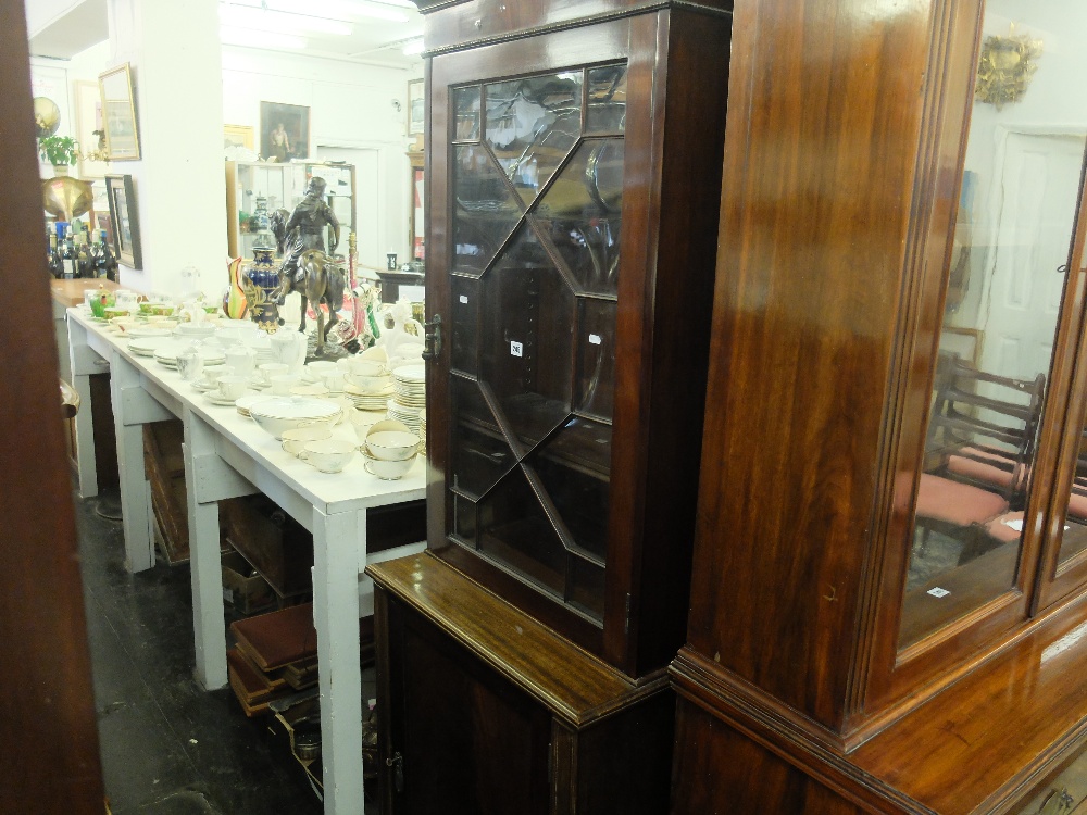 A mahogany bookcase on cupboard base - Image 2 of 5