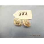 A pair of 14ct diamond cluster earrings, weight 8.3 grams and approx.