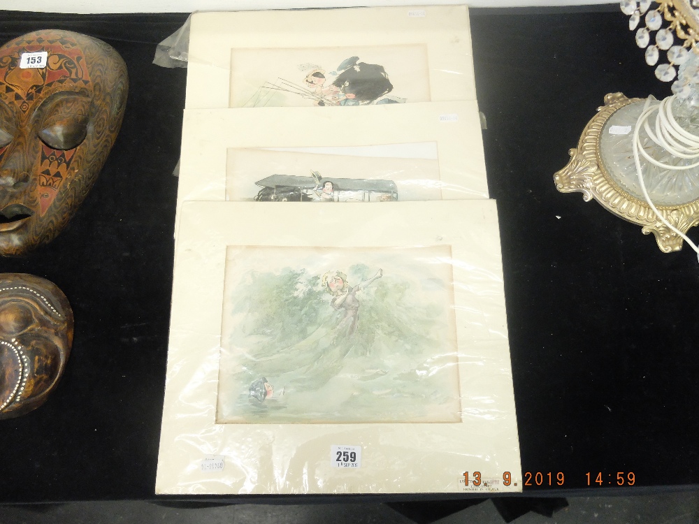 A set of three 19th century colour lithographs /prints - Image 2 of 2