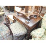 A 19th century mahogany side table and chair