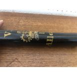 A Victorian oval shaped truncheon, painted with "V.