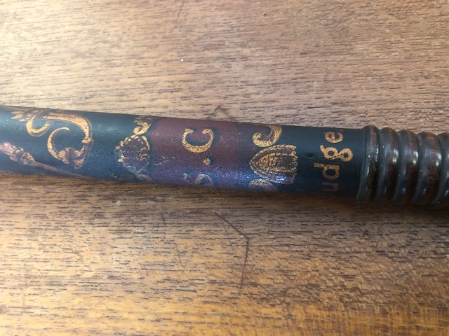 A Victorian turned wood truncheon painted with crown over "VR" cipher over "S. - Image 3 of 7