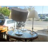 Four table lamps