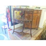 A 19th century mahogany corner wash stand