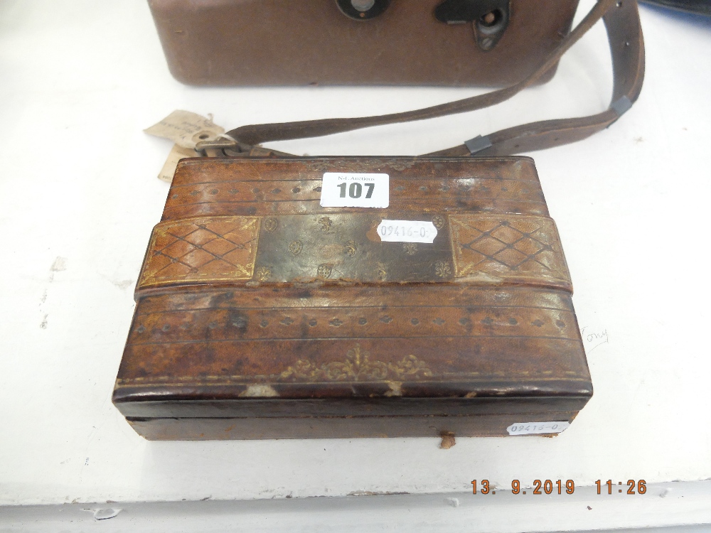 A Regency tooled leather box - Image 2 of 2