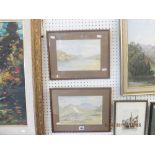 A pair of framed watercolours unsigned