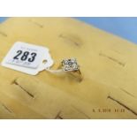 An 18ct gold sapphire and diamond ring, size O, 3.
