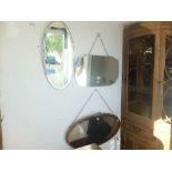 Three wall mirrors