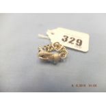 An 18ct white gold, belt ring, 170 diamonds, 2cts,