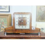 A chiming art deco Westminster mantle clock