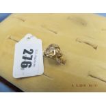 A Victorian 18ct gold knot ring,