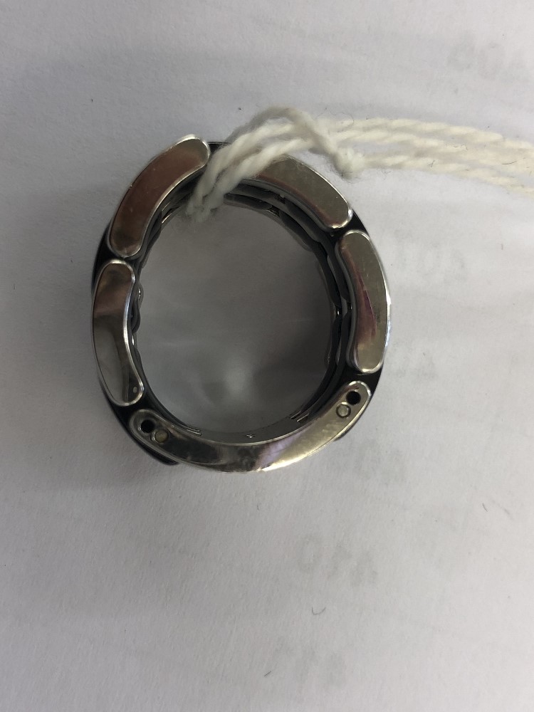 A Chanel 18ct white gold and ceramic flex ring, - Image 5 of 9