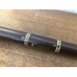 A Victorian turned pine long truncheon ,