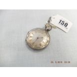 A fine silver cased oped faced pocket watch