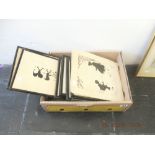 A quantity of etchings and silhouettes