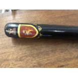 A Victorian turned wood truncheon painted "VR" over crown over "Rural Police" on black ground with