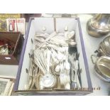 A quantity of silver plated cutlery