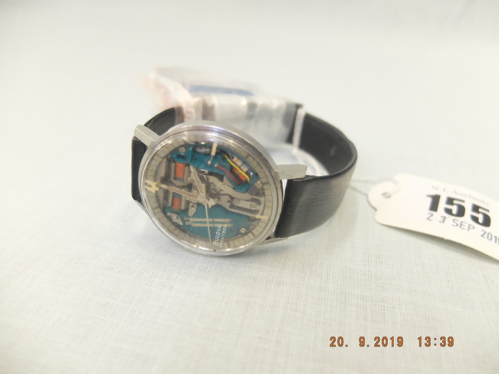 A Bulova Accutron watch plus two batteries in as found condition