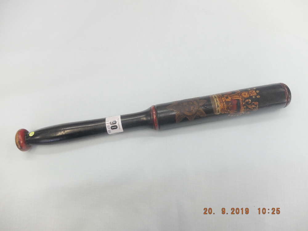 A Victorian truncheon painted with crown over a eight pointed star with cross within a circle - Image 7 of 7