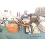 A quantity of oddments including silver plate and cameras