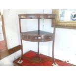 A 19th century mahogany corner wash stand