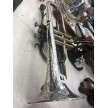 A silver plated English trumpet class "A" Besson & Co engraved