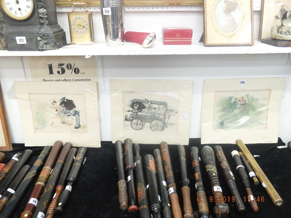 A set of three 19th century colour lithographs /prints