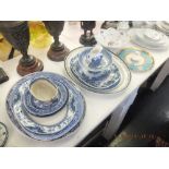 A mixed quantity of chinaware including platters