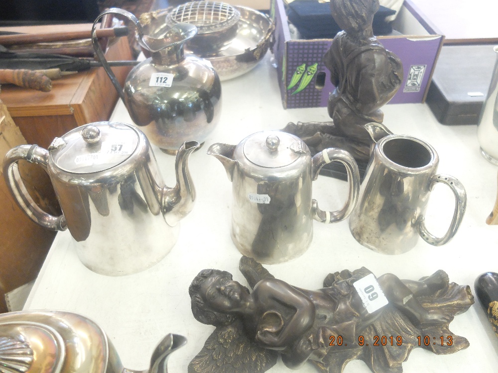 A silver plated coffee set