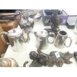 A silver plated coffee set