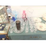 A quantity of assorted glassware including Whitefriars