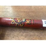 A 19th century turned wood truncheon painted with "A.E.O" of "O.F.K.