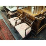 A set of eight bar back chairs