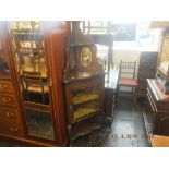 An mahogany corner cabinet