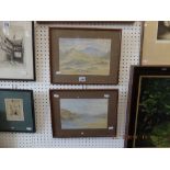 A pair of framed watercolours unsigned