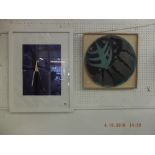 A signed limited edition print Sol Pochat and a framed contemporary abstract painting with artist