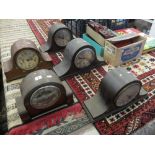 Five assorted mantle clocks