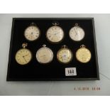 Seven assorted pocket watches all in as found condition some silver cased