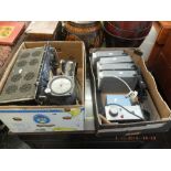 Vintage radio equipment including WW2 aviation items