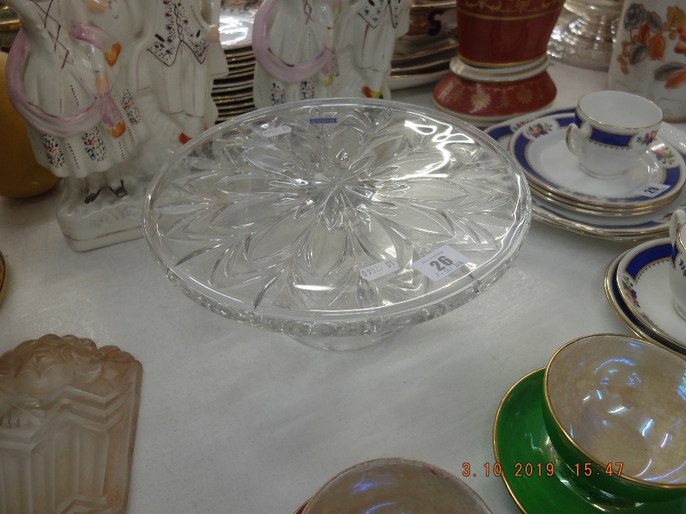 A Waterford crystal cake stand stamped and with label in fine condition - Image 2 of 2