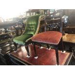 A Victorian nursing chair and Georgian dining chair