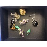 Four pairs of assorted earrings