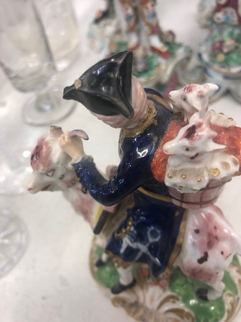 Nine porcelain figures including 18/19th Century Worcester and Derby some damaged - Image 26 of 27