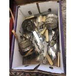 A quantity of assorted silver plated cutlery