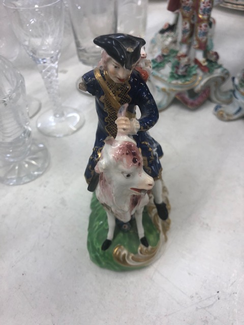 Nine porcelain figures including 18/19th Century Worcester and Derby some damaged - Image 22 of 27