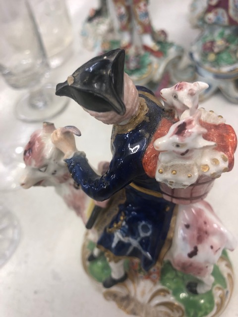 Nine porcelain figures including 18/19th Century Worcester and Derby some damaged - Image 25 of 27