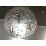 A moulded glass globe shade